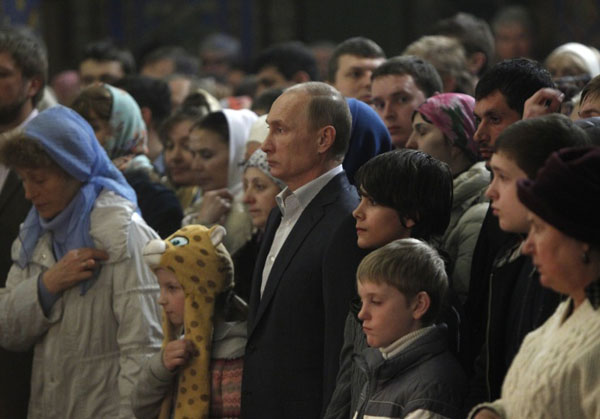Христијаните во Русија го прославија Рождеството Христово