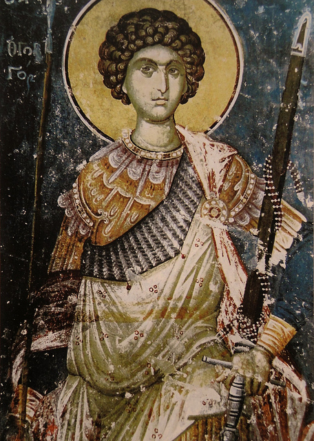 Св. Георгиј Победоносец, фреска од црквата „Св. вмч. Георгиј“ во Старо Нагоричане